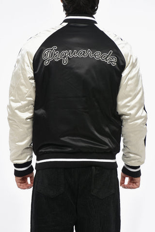 Quilted Bomber SOUVENIR with Floral Embroidery