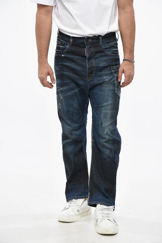 Vintage Effect Stretch Denim KAWAII Jeans 20cm