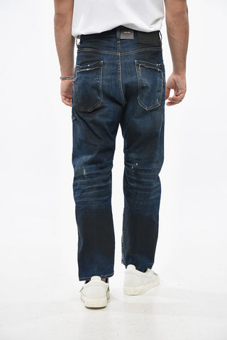 Vintage Effect Stretch Denim KAWAII Jeans 20cm