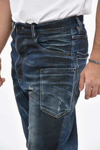 Vintage Effect Stretch Denim KAWAII Jeans 20cm
