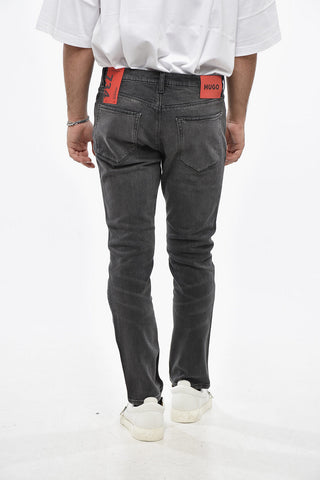 Extra Slim Straight-Leg Jeans with 17cm Logo Patch L.30