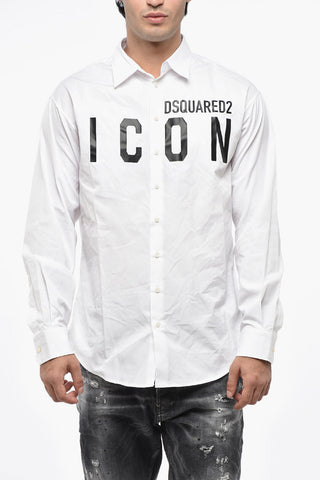 Camicia ICON in Popeline con Stampa Frontale