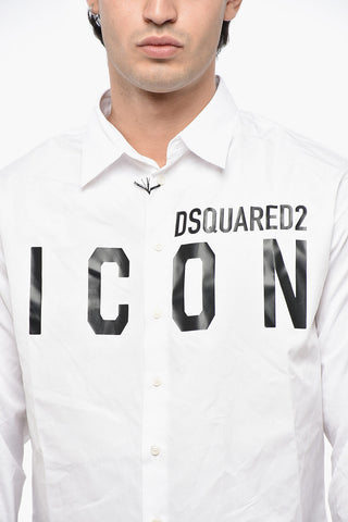 Camicia ICON in Popeline con Stampa Frontale
