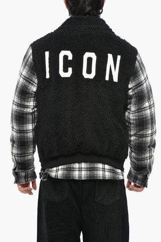 Overshirt TEDDY in Denim con Maniche a Quadri