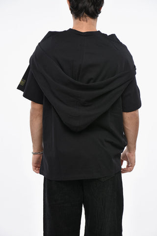 Oversize-Fit T-Shirt LES FAUVES mit Kapuze