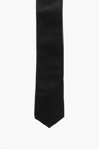 Solid Color Leather Tie