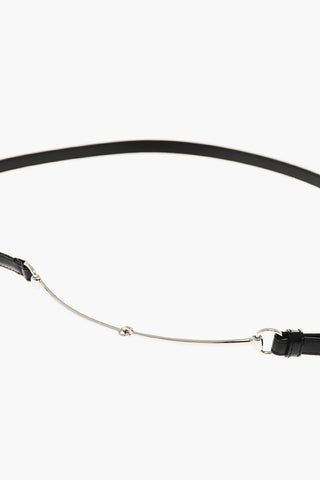 Cintura Slim Fit in Pelle Lucida