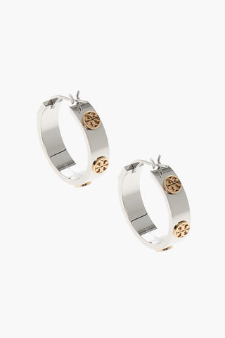 Silver and Golden Effect MILLER Earrings with Studs