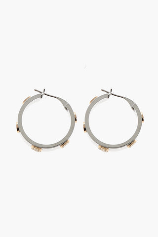 Silver and Golden Effect MILLER Earrings with Studs