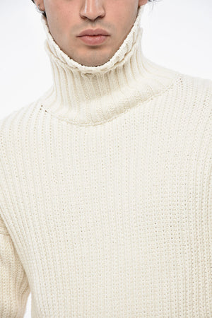 Cotton and Nylon Turtleneck Sweater