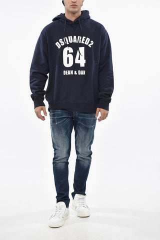 Fleeced Cotton Hoodie with Frontal Logo