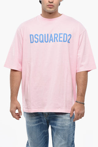 Unifarbenes Rundhals-T-Shirt Mit Logo
