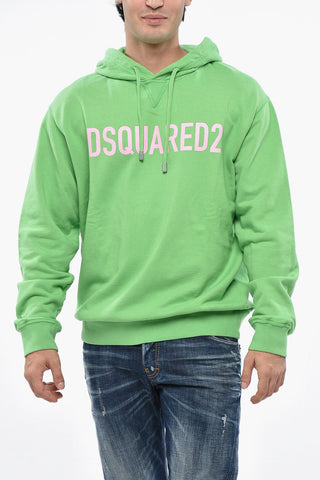 Felpa Hoodie in Cotone con Stampa Logo