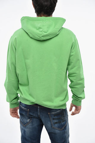 Felpa Hoodie in Cotone con Stampa Logo