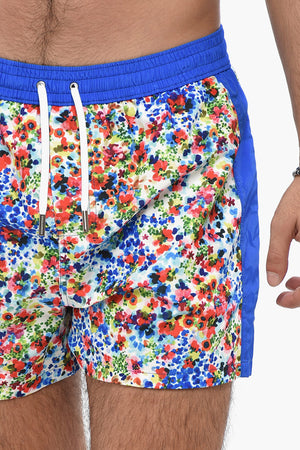 Costume da Bagno Boxer in Nylon Motivo Floreale