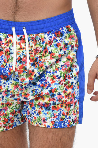Costume da Bagno Boxer in Nylon Motivo Floreale