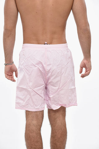 Boxer-Badehose Aus Nylon Mit Aufgedrucktem Logo