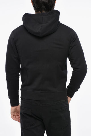 ICON Felpa Hoodie in Cotone con Dettagli in Rilievo