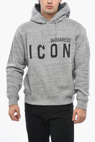 ICON Cotton Fleece Hoodie with Contrasting Monogram