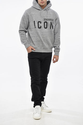 ICON Cotton Fleece Hoodie with Contrasting Monogram