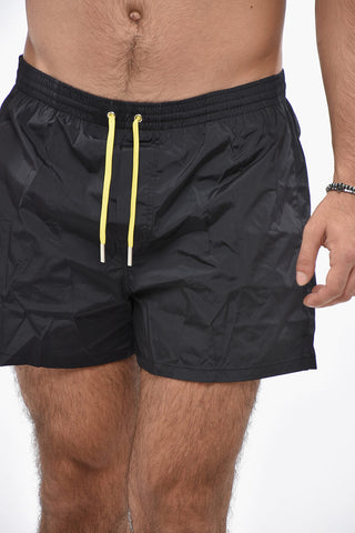 PAC-MAN X D2 Costume da Bagno Boxer in Nylon con Stampa