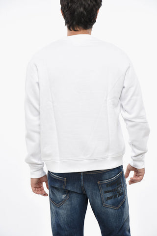 ICON Cotton Fleece Crewneck Sweatshirt with Embossed Logo