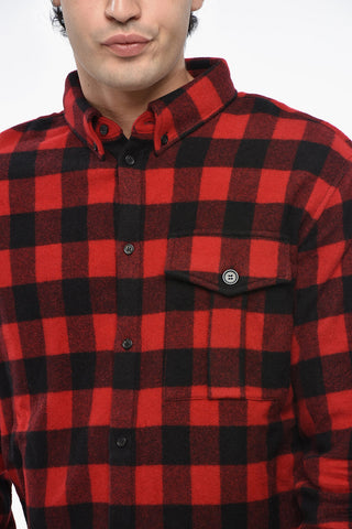 Overshirt Mit Buffalo-Karo Aus Wolle Und Nylon
