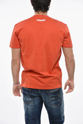 Unifarbenes Rundhals-T-Shirt