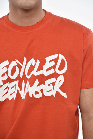 Unifarbenes Rundhals-T-Shirt