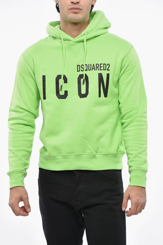 ICON 코튼 플리스 후디 대비 모노그램