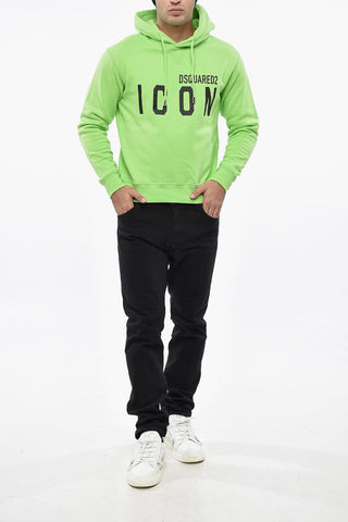 ICON Cotton Fleece Hoodie with Contrasting Monogram