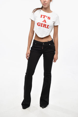 T-Shirt MINI FIT in Uni mit Kontrastdruck