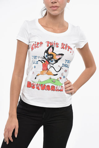 Printed SCOOP FIT Crew-neck T-Shirt