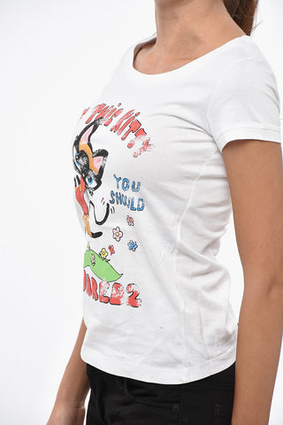 Printed SCOOP FIT Crew-neck T-Shirt
