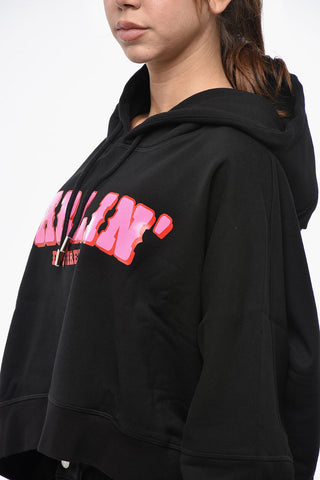 Felpa Hoodie ONION in Tinta Unita con Stampa a Contrasto 