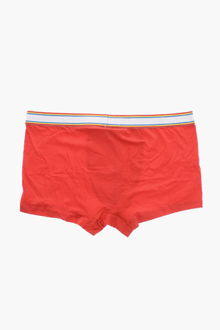 Stretch Cotton Trunk with Logoed Waistband