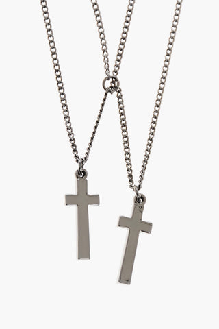 Brass DOUBLE CROSS Necklace