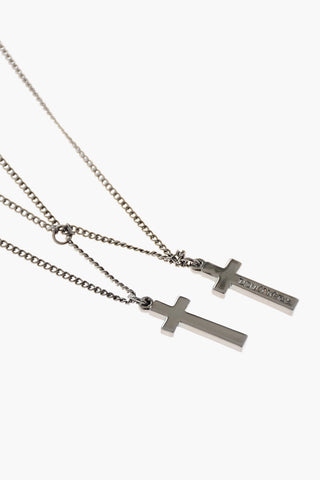 Brass DOUBLE CROSS Necklace
