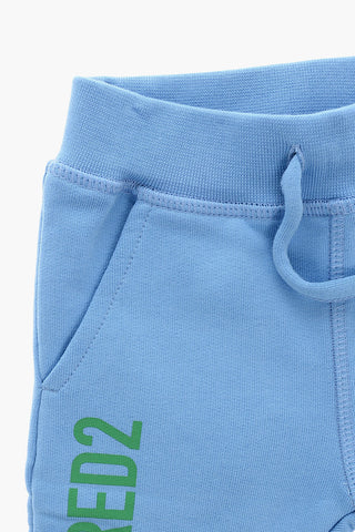 Joggers in Cotone Garzato con Logo Stampato