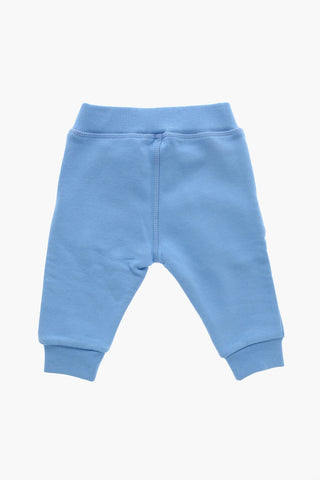 Brushed Cotton Joggers with Printed Logo