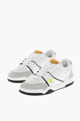 PAC-MAN X D2 Niedrige Sneaker aus Leder mit Wildleder-Einsätzen