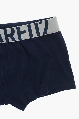 Cotton Stretch Boxer with Logo Elastic Waistband