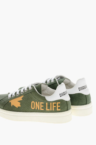 OLOP Suede Sneakers with Side Print