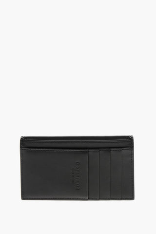 Leather Cardholder with Metal Logo