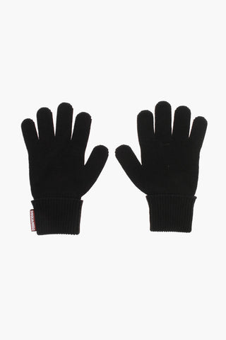 Solid Color Wool Blend Beanie and Gloves Set