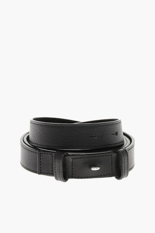 Solid Color Leather Belt without Buckle 25mm