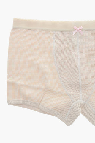 Boxer in Cotone a Nido d'Ape con Elastico in Vita