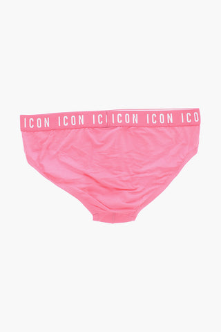 Stretch Cotton Briefs with Branded Waistband