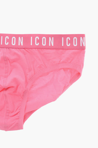 Stretch Cotton Briefs with Branded Waistband