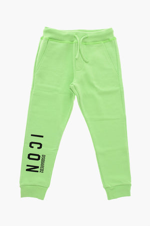 ICON Joggers in Cotone Garzato con Logo Stampato